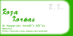 roza korpas business card